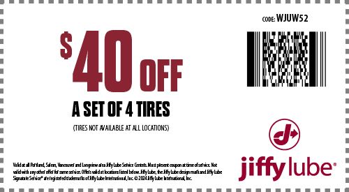 Oregon Jiffy Lube Tire Services Oil Change Coupons Automotive